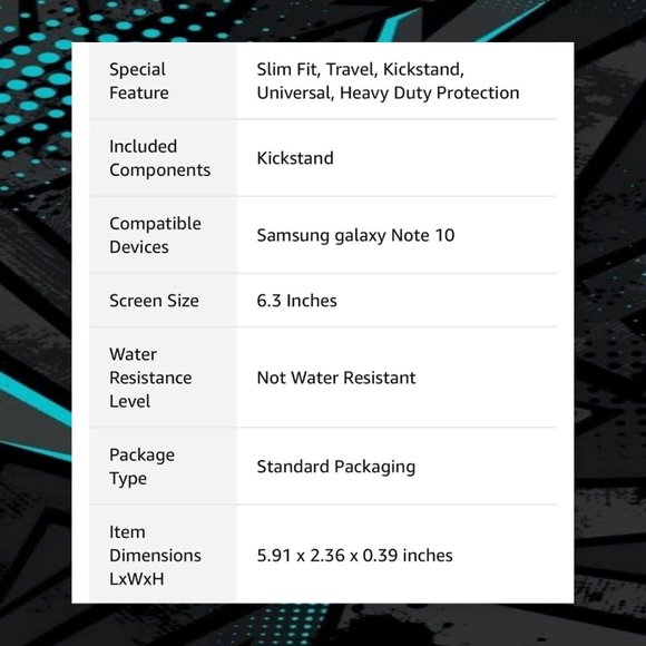 Galaxy Note 10 Case with Magnetic Ring Kickstand - Picture 10 of 13